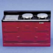 Large Red "AGA" Stove