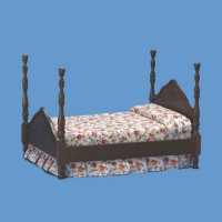 "cannonball" four-poster bed