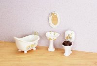 Dollhouse Miniature 1/12 scale BATHROOM SET
