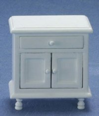Dollhouse Miniature 1/12 scale WHITE NIGHTSTAND