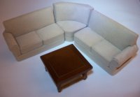 Dollhouse Miniature 1/12 scale CORNER SOFA SET