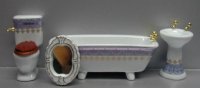 Dollhouse Miniature 1/12 scale BATHROOM SET