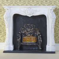 Dollhouse Miniature 1/12 scale ROCOCO-STYLE FIREPLACE