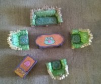 GREEN RESIN LIVINGROOM SET