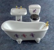 Dollhouse Miniature 1/12 scale BATHROOM SET