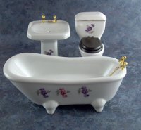 Dollhouse Miniature 1/12 scale BATHROOM SET