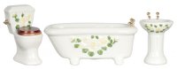 DOLLHOUSE MINIATURE 1/12 SCALE BATHROOM SET