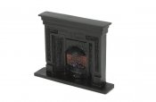 Dollhouse Miniature 1/12 scale SMALL BLACK FIREPLACE