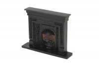 Dollhouse Miniature 1/12 scale SMALL BLACK FIREPLACE