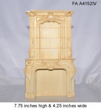 Dollhouse Miniature 1/12 scale IVORY ORNATE FIREPLACE