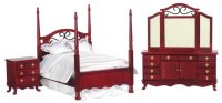 Dollhouse Miniature 1/12 scale DOUBLE BEDROOM SET 3PC