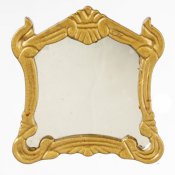 Dollhouse Miniature Victorian Mirror in Gold