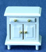 Dollhouse Miniature 1/12 scale WHITE NIGHTSTAND