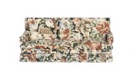 BROWN FLORAL SOFA