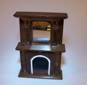 Dollhouse Miniature 1/12 scale FIREPLACE W/MANTLE
