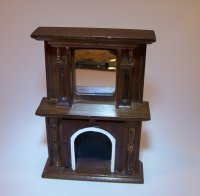 Dollhouse Miniature 1/12 scale FIREPLACE W/MANTLE