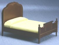 DOUBLE BED WITH YELLOW FARBRIC