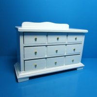 Dollhouse Miniature 1/12 scale TRIPLE DRESSER WHITE