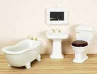 Dollhouse Miniature 1/12 scale BATHROOM SET
