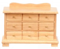 Dollhouse Miniature 1/12 scale OAK TRIPLE DRESSER T6079N