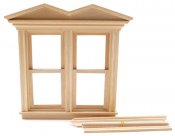 Victorian Hooded Working Double Window
