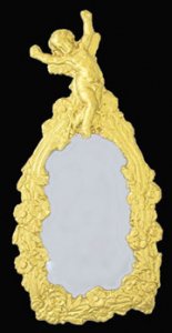 Dollhouse Miniature Ornate Cherub Mirror