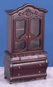 Dollhouse Miniature 1/12 scale FANCY VICTORIAN DISPLAY CABINET