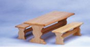 TRESTLE TABLE AND BENCHES