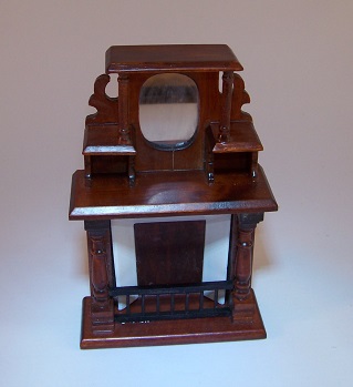 Dollhouse Miniature 1/12 scale VICTORIAN FIREPLACE - Click Image to Close